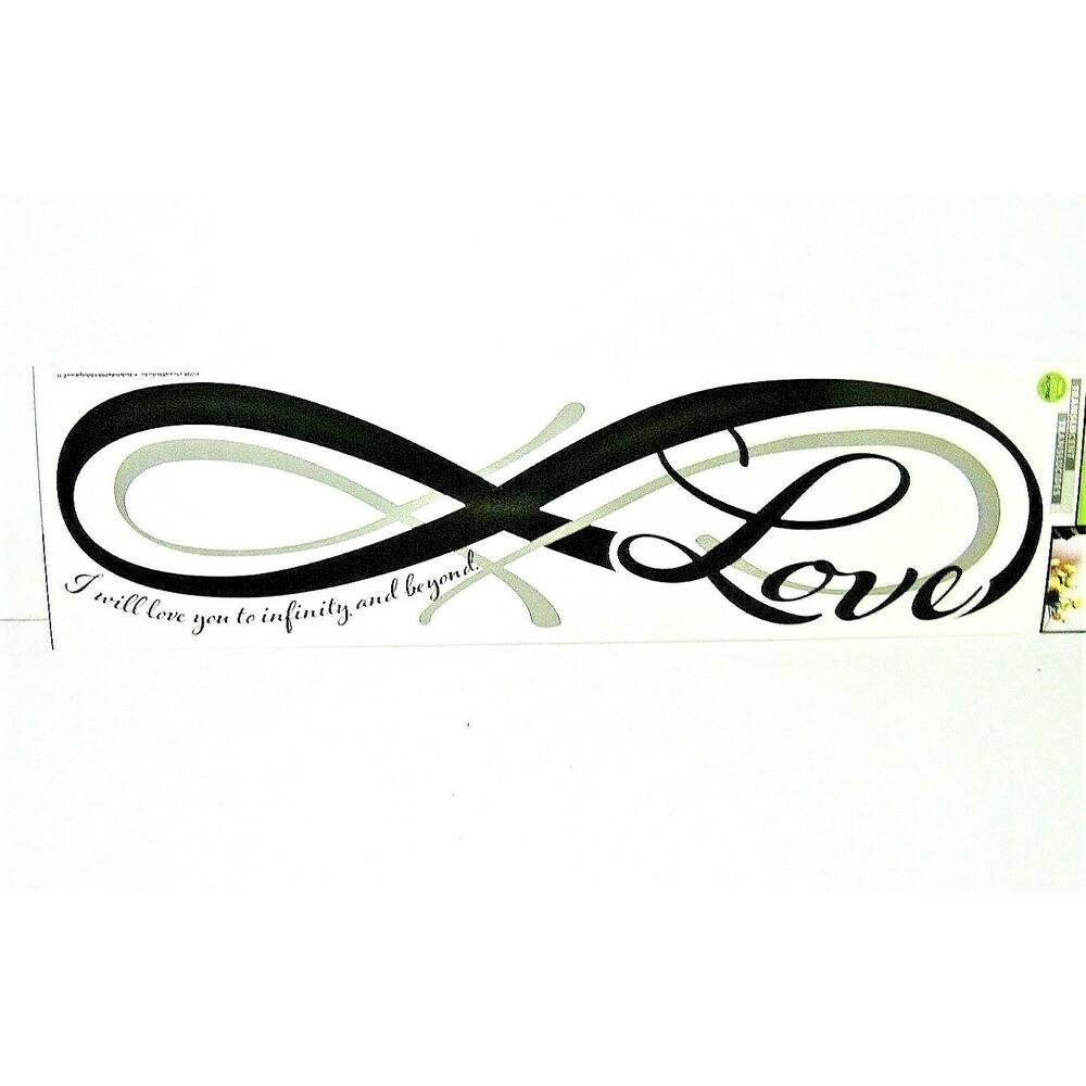 LOVE INFINITY Vinyl Wall Decal Sticker Room Decor Removable Rub & Stick